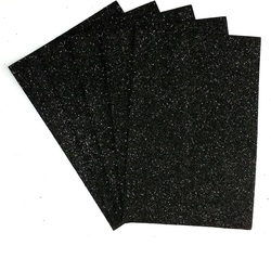 A4 Black Glitter Foam Sheet without Sticker
